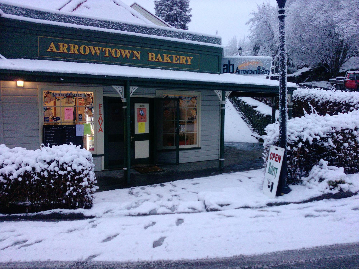 Arrowtown Bakery in winter