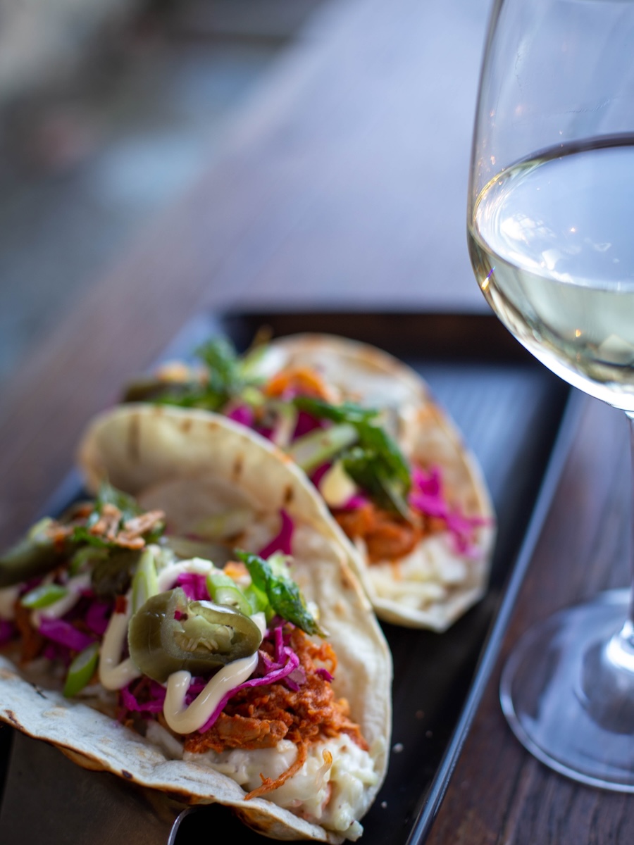 Bendix tacos and wine