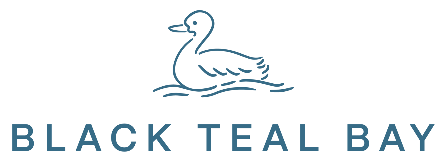 Black teal bay logo