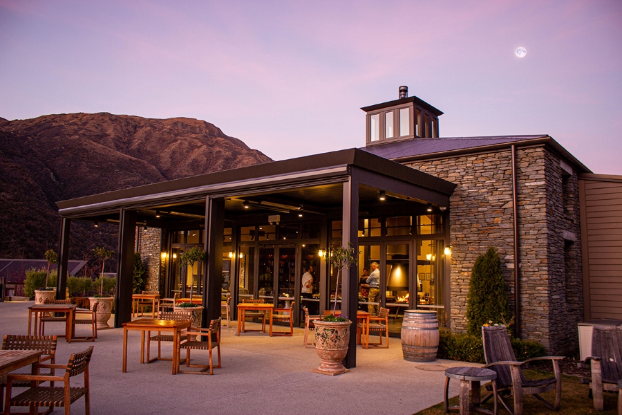 Gibbston Valley Lodge Courtyard Sunset